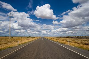 empty road under beautiful sky