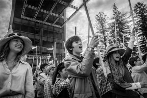 young people demonstrating