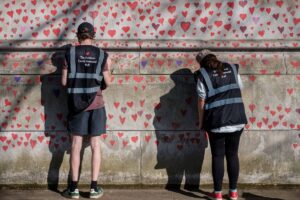 The Covid memorial wall