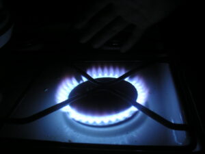 Gas hob, lit